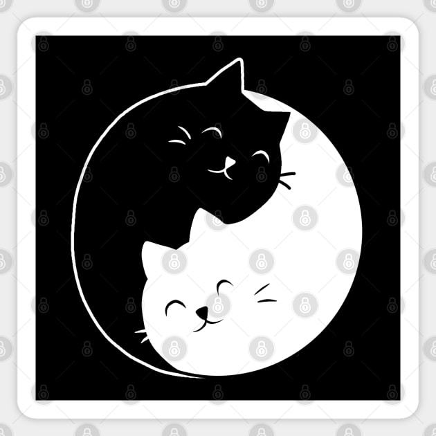 Yin Yang Cats Sticker by valentinahramov